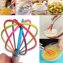 10 inches Egg Whisk Silicone Nonstick Silicone Mixer Heat-resistant Egg Bea F1I8
