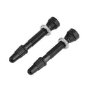 1 Pair MTB Road Bike Aluminum Alloy Tubeless Presta Valve Stems (Black)