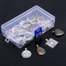 48-Pieces 24pcs Pendant Trays Base Cabochon Settings Jewelry Making DIY