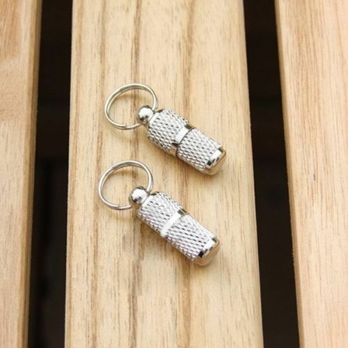 2x Anti-Lost Pet Dog Cat ID Stainless Steel Tag Name Address Barrel Tube HK