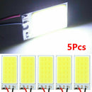 5X T10 48 SMD COB LED 4W 12V White Light Car Interior Panel Light Dome Lamp Bulb