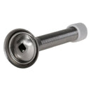1x 85mm Rubber Cap Metal Door Stops Spring Stopper Wall Mounted Skirting Board