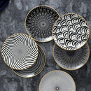 Phnom Penh Geometric Tableware Ceramic Plate Dish Porcelain Dessert Plate C