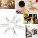 50x Mini Small Natural Wooden Craft Pegs Clothes Paper Photo Hanging Spring Clip