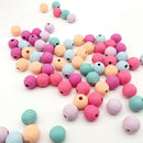 20Pcs Wood Beads Multicolor Wood Charms LOT Jewelry Findings For DIY