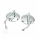 1Pair Motorcycle Rear View Rearview Side Round Mirror Universal 10mm Street Bike