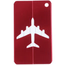 Aluminum Alloy Luggage Tags Baggage Suitcases Travel Labels Plane Shape Red W1A1