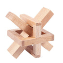 Wooden Siege Lock the Perplexing X in a Box Logic Puzzle Burr Puzzles Brain
