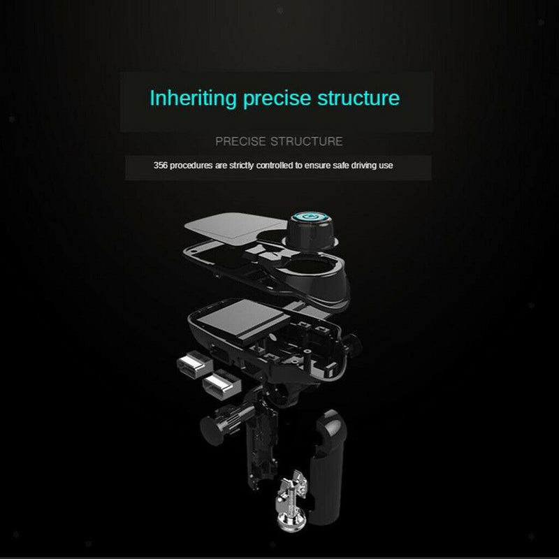 1.44" LCD  Car FM Transmitter Voltmeter AUX Dual USB Charger Kit