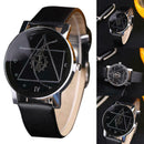 New Fashion Top Compass Hands Leather Band Analog Quartz Wristwatch A