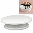 1 Pcs 28cm Kitchen Cake Decorating Icing Rotating Turntable Cake Stand Whit