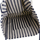 Women'S Striped Canvas Handbag Summer Beach Classical Fabric Soft Large Han