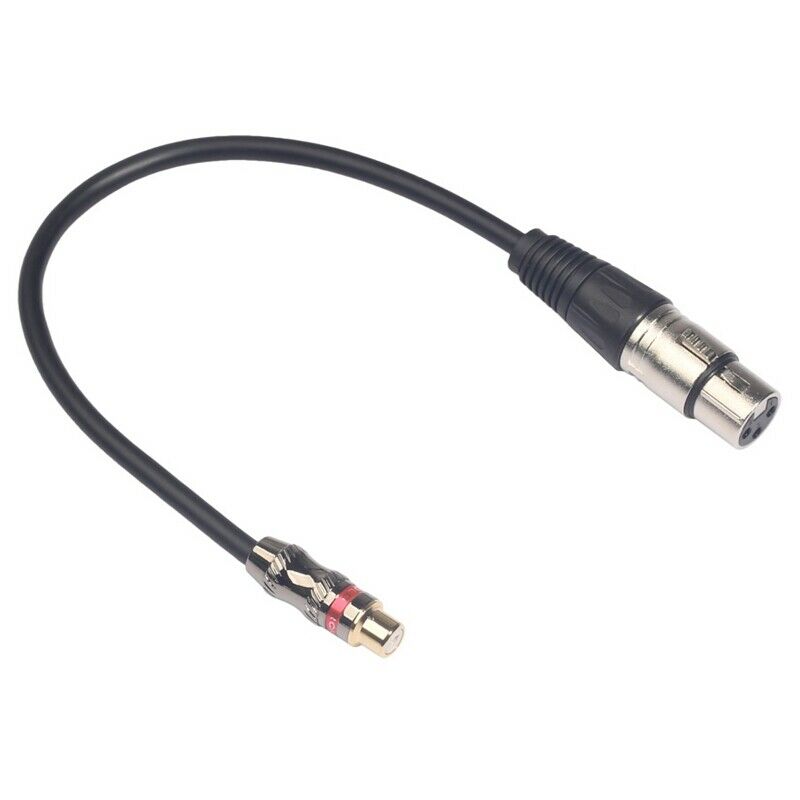 3 Pin Xlr Female To Rca Female Jack Lead Audio Composite Extension Adapter