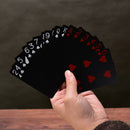 Waterproof Black Plastic Playing Cards Collection Poker Cards Board Games FT