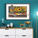 Diamond Painting Sunflower Basket Full Round Rhinestone Picture DIY 40x30cm