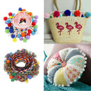 2pcs 1 Yd Fashion Pompom Beads Fringe Tassel Braid Jacquard Ribbons 55/60mm