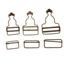 6Pcs Bronze Dungaree Fasteners Clip Brace Buckles for Suspenders DIY 38mm