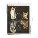5D DIY Full Drill Diamond Painting Inverted Animal Cross Stitch Embroidery