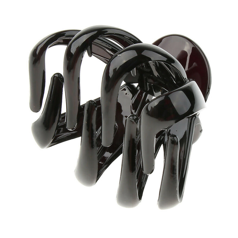 Large Hair Claw for Thick Hair Updo Tool Octopus Jaw Grip Folding Clip Black