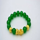 Feng Shui Green Jadeite Good Luck Pi Xiu Bracelet Attract Wealth Lucky Bangle