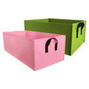2PCS FABRIC GARDEN GROW BAGS RAISED BED VEGETABLES PLANT CONTAINER PINK & GREEN