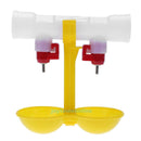 Double Outlet Drinking Hanging Chickens Cups Nipple Drinker Poultry Waterer Feed