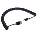 Spiral Coiled USB 2.0 A Male to Micro USB B 5Pin Adaptor Spring Cable