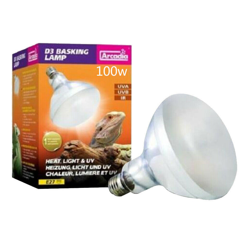 E27 Full  Sun Basking Spot Lamp Bulb for Lizard Reptiles 100W