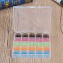 25pcs Spool Bobbins Sewing Machine Bobbin Case Organizer Storage Colorful