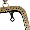 Purse Frame Kiss Clasp Lock with Handle DIY Crafts 20cm Bronze of 2packs