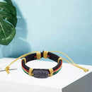 Rasta Jamaica Reggae Leather Bracelet W7G4