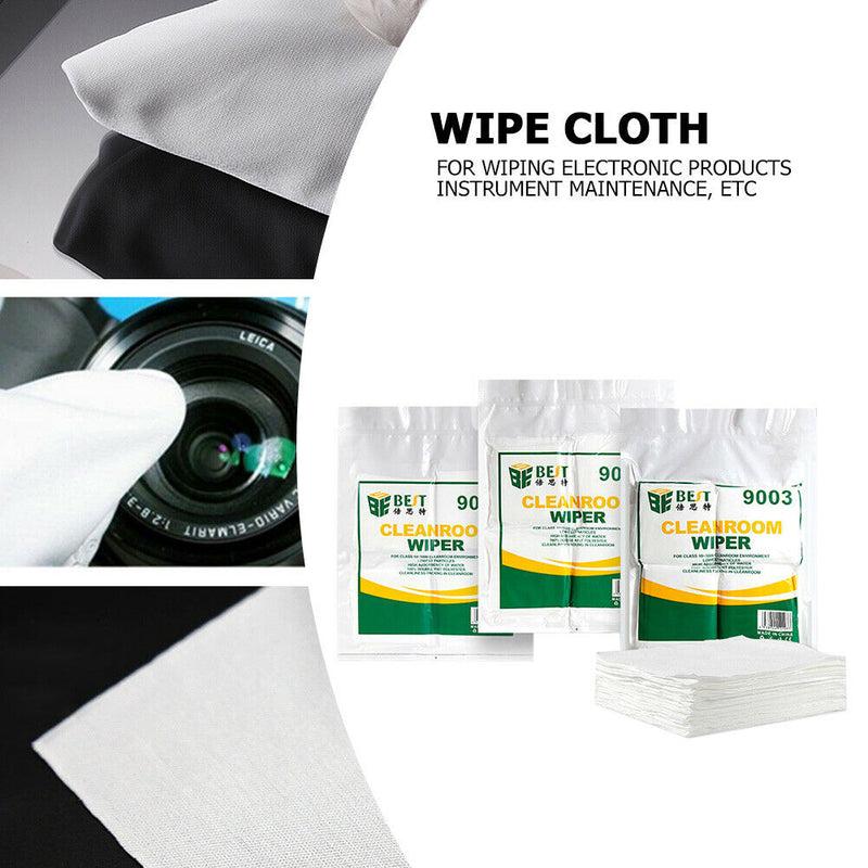 100pcs Cleanroom Wipers Microfiber Anti Static Non Dust Cloth for Mobile