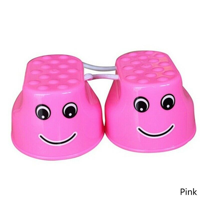 1 Pair Kids Funny Plastic Walk Stilt Jump Outdoor Fun Sports Balance Traini W2W4