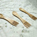 5Pcs/set Kids Creative Eco-friendly Bamboo Spork Spoon Fork Combo Newest Useful