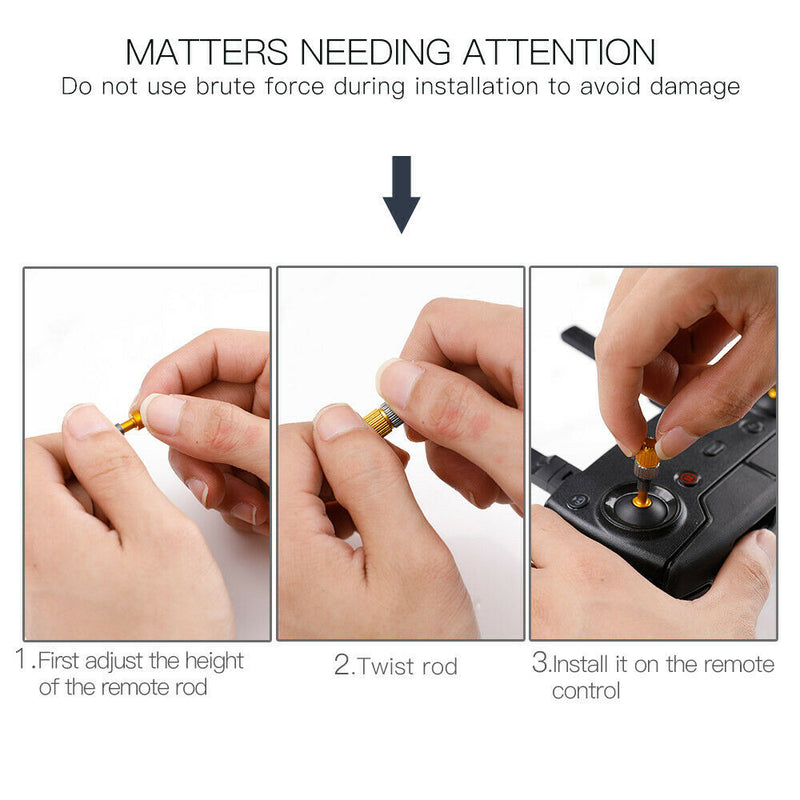1 Pair For DJI Mavic Mini Remote Control Adjustable Alloy Thumb Rocker Stick AU