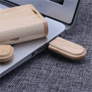 USB 2.0 Memory Stick Flash Drive U Disk Wooden with 1x Round Gaine Box 32GB