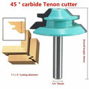 45 Degree 1/4'' Shank 1-1/2'' Lock Miter Router Bit Woodwork Tenon Cutter Tools-