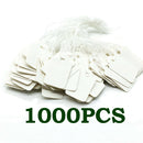 Lots 1000 Blank Writable Price Tags Hang Labels with String Tag Paper Cards