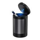 Outdoor Travel Stainless Steel With Lid Car Ashtray LED Blue Light Smokeless