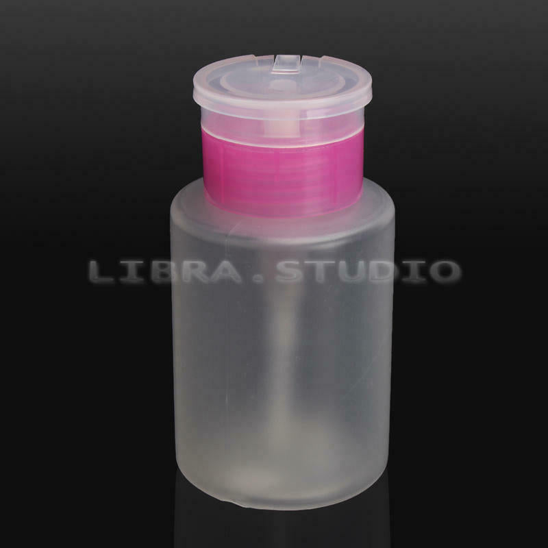 120ML Pink Pump Dispenser Bottle Nail Art UV GEL Polish Remover Acrylic Liquid