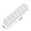 Portable 7 Day Weekly Clear Tablet Pill Box Medicine Holder Splitters