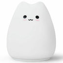 Mini Cute Cartoon Cat Shaped Pat Light Lamp Soft Silicone Nightlight For Ki