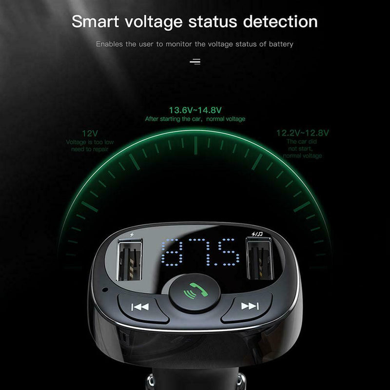 Baseus Dual USB Car Charger 3.4A Quick Charge Universal Bluetooth Handsfree A