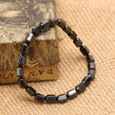 Natural Magnetic Hematite Black Beads Health Care Bracelet Bangles Men Jewelry