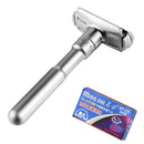 Sharpy Heavy Duty Double Edge Safety Razor + 5 Stainless Steel Blades for Men