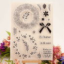 Christmas wreath bowknot Silicone Stamp DIYScrapbooking Photo Album DecorativeME