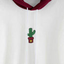 Women Long Sleeve Hoodies Sweatshirts Drawstring Block Cactus Oversized Hoo