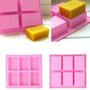 6 Cavity Silicone Rectangle Soap Mould Homemade DIY Mold Making Cake X W7K0