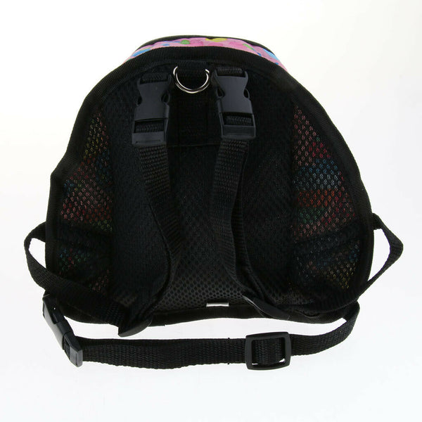 Small Dog Self Mini Carrier Back Pack Pocket Saddle Bags w/ Training Lead Leash