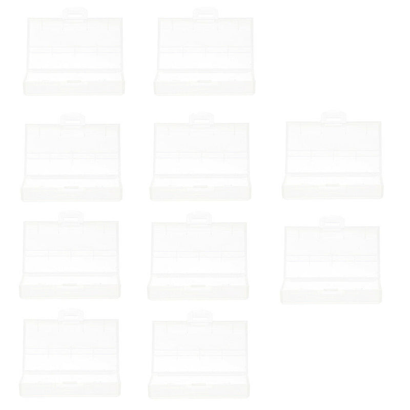 10x Plastic Battery Case Holder Storage Box Cover For 18650 Battery